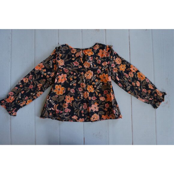 Old Navy Girl's Floral Smocked-Ruffle Long-Sleeve Top - Size S (6-7) - Picture 6 of 6